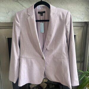 NWT Ann Taylor Lavendar Suit Collared Single Button Blazer Size 4P